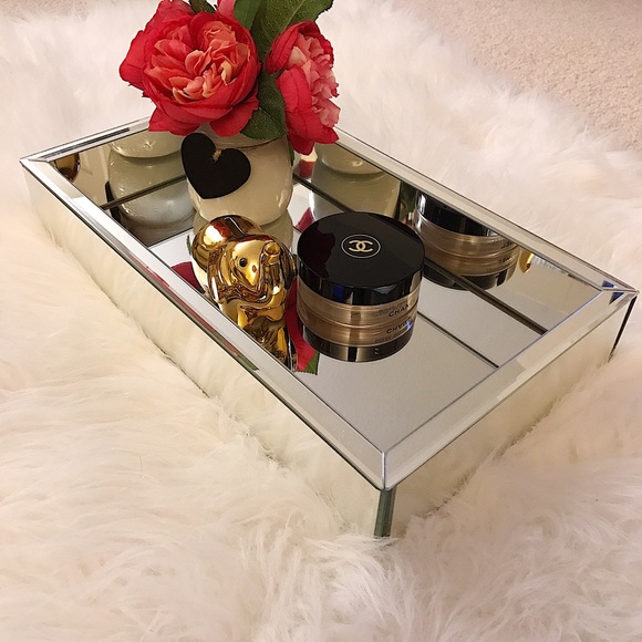 Rectangle Mirrored Tray - Picture 1 of 7